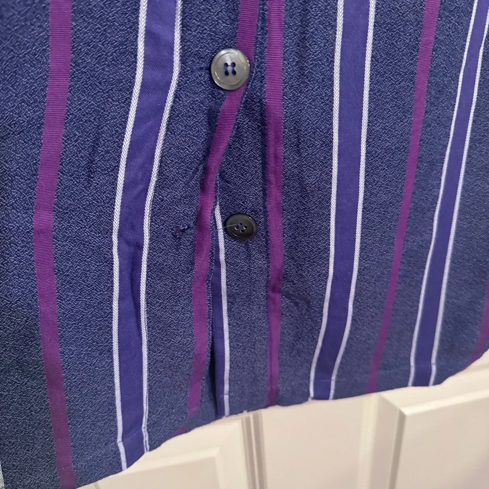 Vintage Esprie Striped Purple and Blue Women's Skirt - Picture 5 of 6